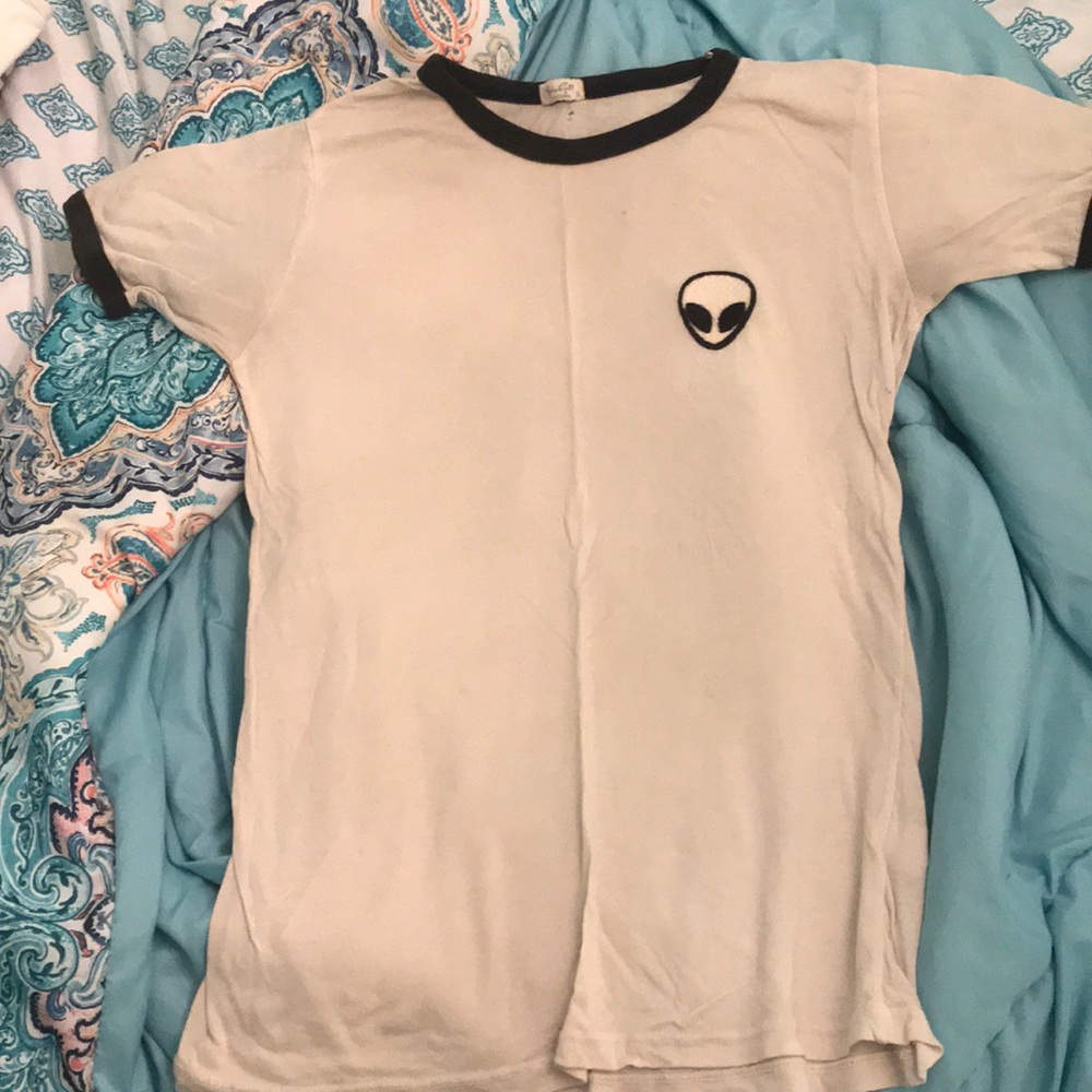 Brandy Melville White Alien Top